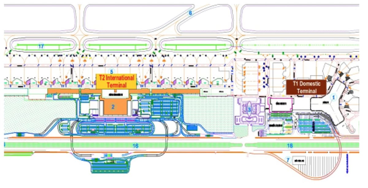 l'aéroport de hanoï terminal carte