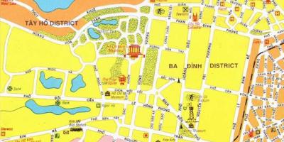 Carte de la ville de hanoi centre