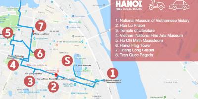 Hanoi le quartier français de la visite à pied de la carte