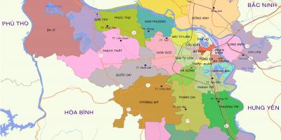 La carte de hanoi district